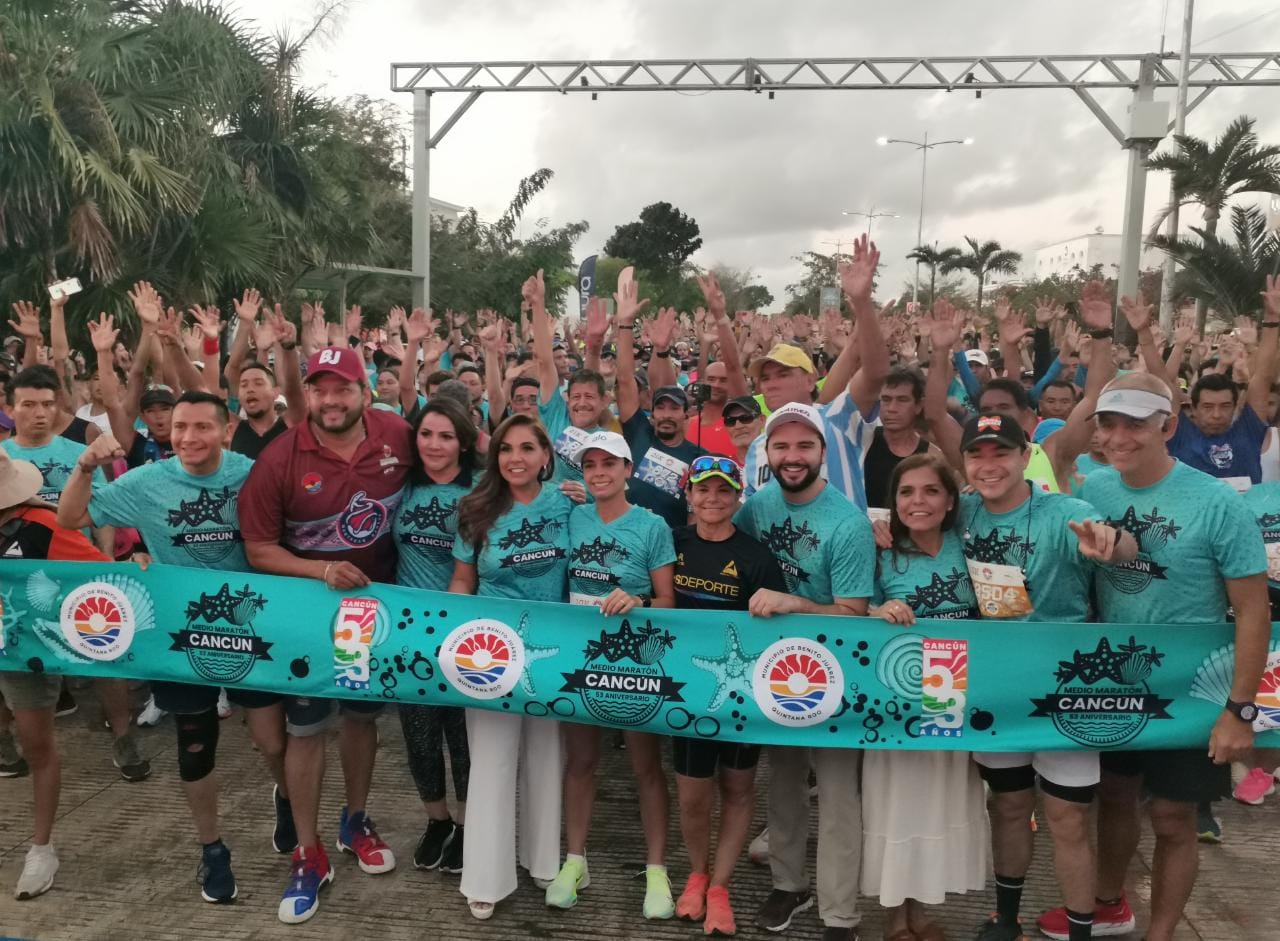 Medio Maratón de Cancún todo un éxito