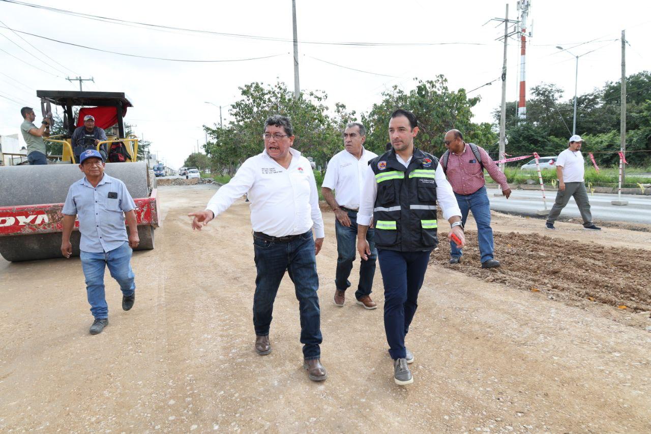 Continúan las supervisiones de obras viales en Cancún