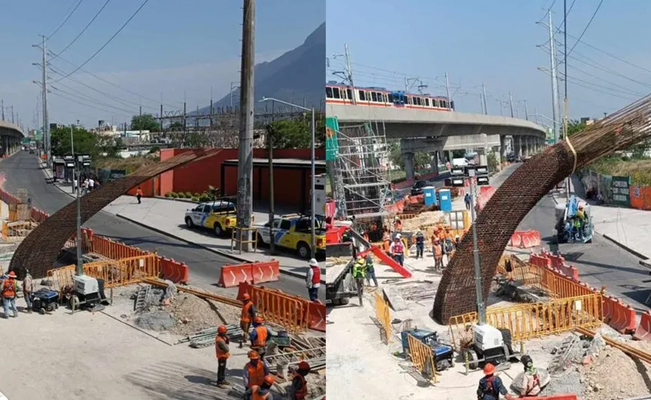 Colapso en la construcción de la Línea 6 del Metro de Monterrey