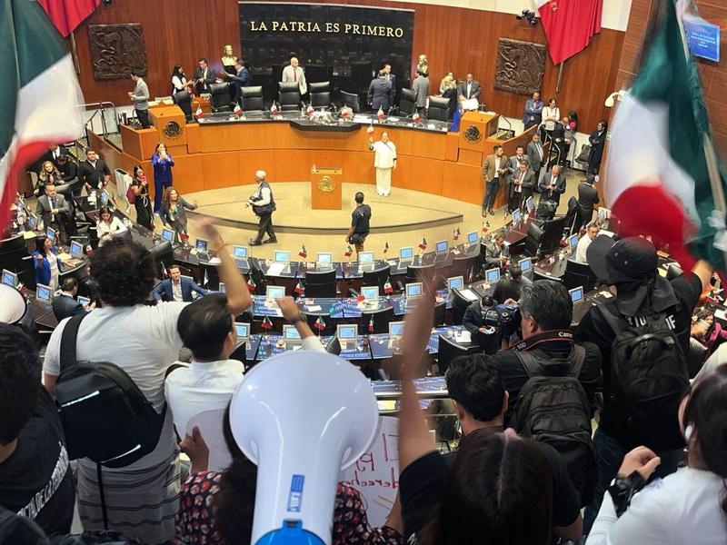 Senado aprueba reforma al Poder Judicial tras un intenso debate y manifestaciones